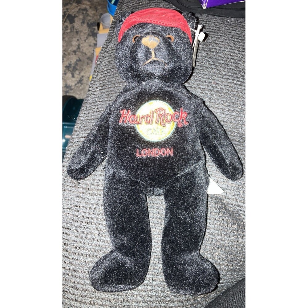 Hard Rock Cafe NEW YORK black beanie Teddy Bear Charlie Bear with TAG